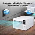 thumbnail image 6 of 2300 BTU Portable Air Conditioner Cools with Remote, 45 sq.ft. with Dehumidifier in White for Tent, Camping, RV, 50 dBA, 6 of 12