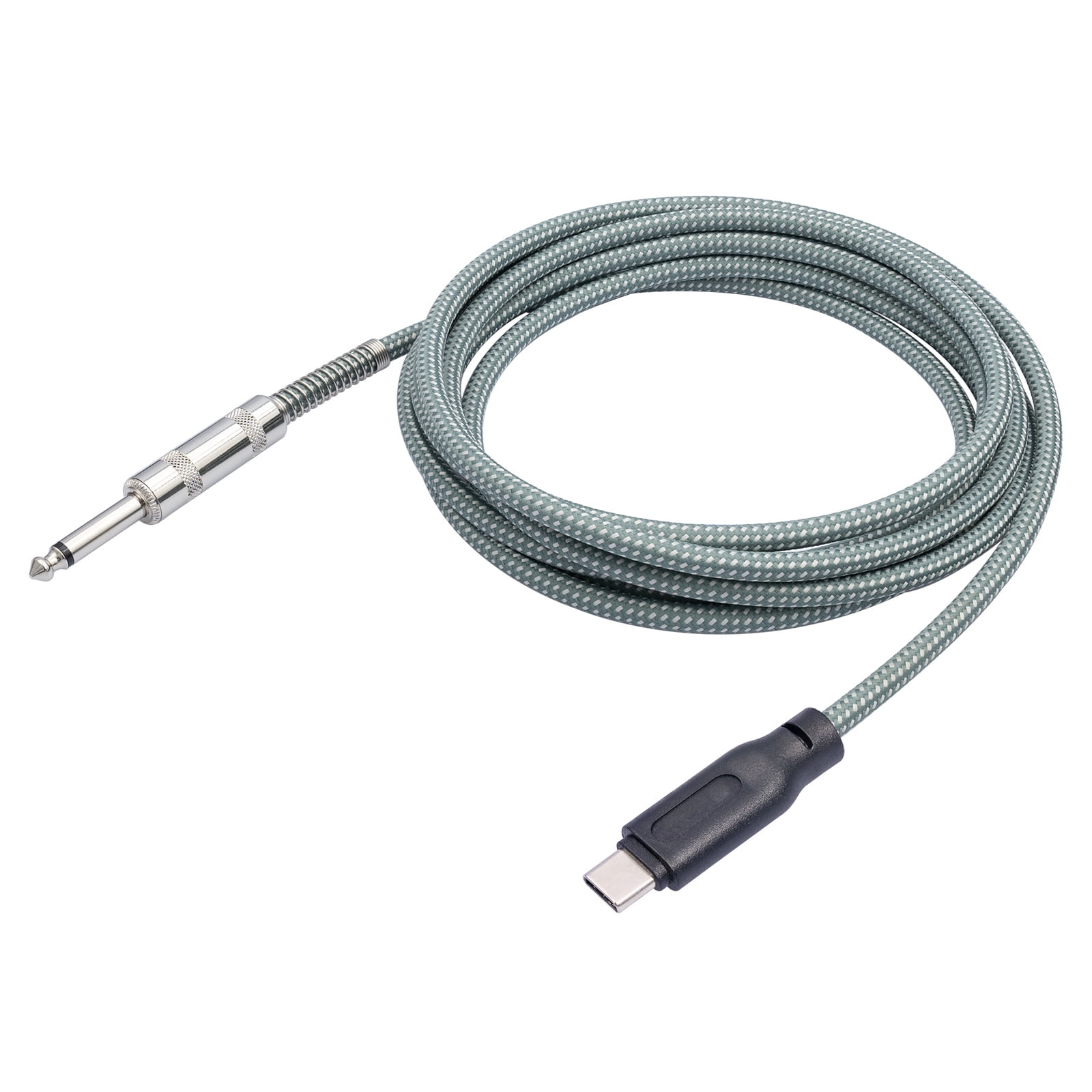 Câble Audio J&D USB-C Vers 6,35 Mm - 2 M - Pour Guitare, Basse, Enregistrement | Compatible IPhone 15/16