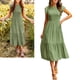 thumbnail image 3 of Qarigey Tela transpirable Exquisita artesanía Vestido elegante Embellecer Curva Elegante y tela para embellecer Amplia aplicación Vestidos Verde L, 3 of 6