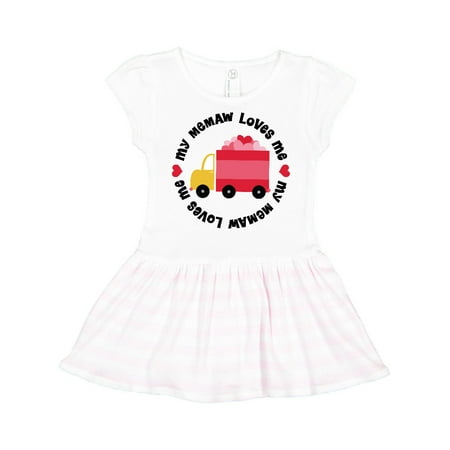

Inktastic My Memaw Loves Me Gift Toddler Girl Dress