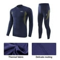 thumbnail image 3 of Conjunto de ropa interior térmica para hombre, capa base larga deportiva con forro polar de invierno de secado rápido, 3 of 5