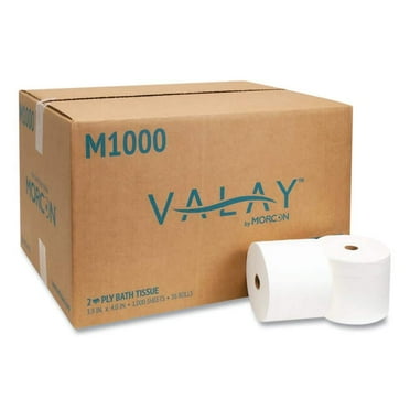 2-Ply White Septic Safe Small Core Toilet Paper (1000-Sheets/Roll, 36-Roll/Carton)