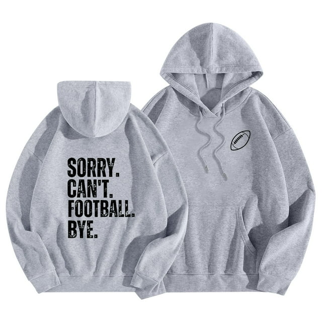 WEAIXIMIUNG Robe Chandail à Manches Courtes pour Femmes, Décontractée, Imprimé Graphique, Légère, Chandail à Capuchon, Manches Longues, Chandail de Football, Blouse