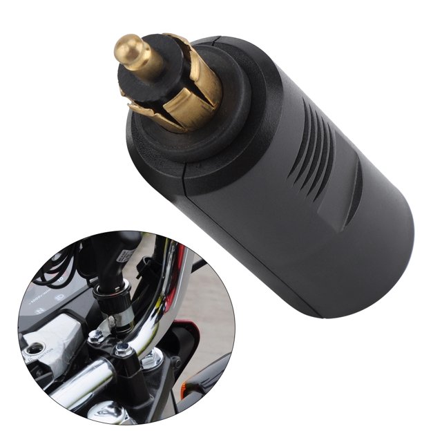 Garosa Cigarette Lighter Plug, Motorcycle Cigarette Lighter Adapter, 12V Motorcycle European Cigarette Lighter Plug Adapter for DIN Socket