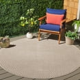 thumbnail image 2 of SAFAVIEH Stella Alton Geometric Indoor/Outdoor Area Rug, Beige, 6'7" x 6'7" Round, 2 of 13