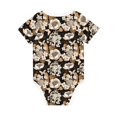 thumbnail image 2 of Daiia Retro Hydrangeas Printed Unisex-Baby Short Sleeve Onesies Bodysuits Baby Climbing Clothes Soft and Comfortable Romper with Expandable Shoulder Design-12 Months, 2 of 8