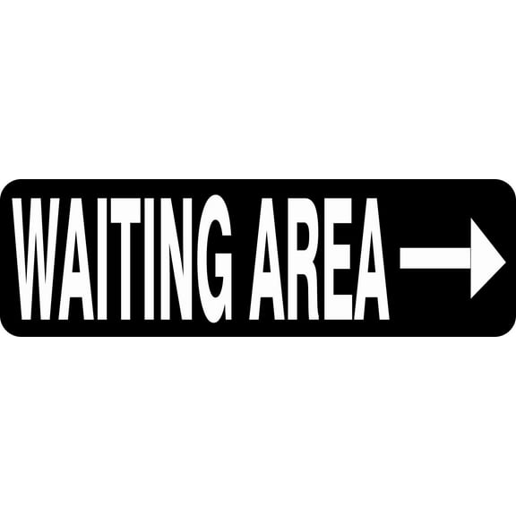 10in x 3in Right Waiting Area Magnet Business Sign Vinyl Magnets