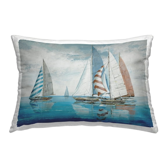 Stupell Industries Maritime Ocean Yachts Decorative Printed Throw Pillow Design by Max Maxx.