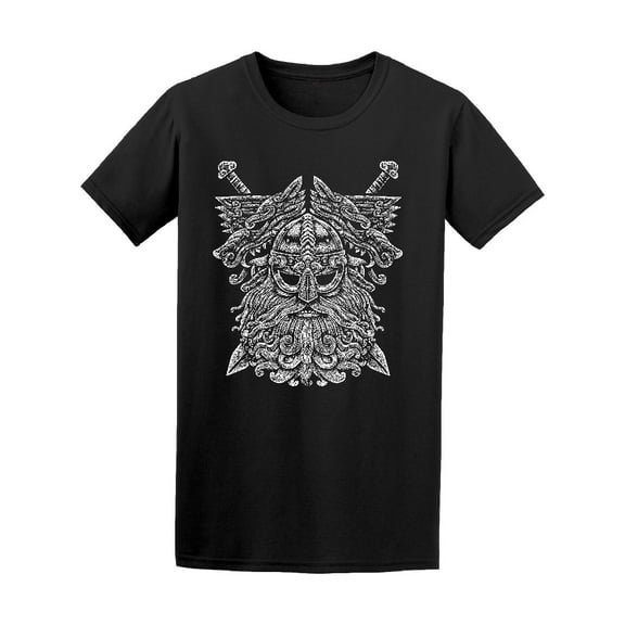 Norse God Odin With Wolfs Symbol T-Shirt Men -Image by Shutterstock, Male 4X-Large