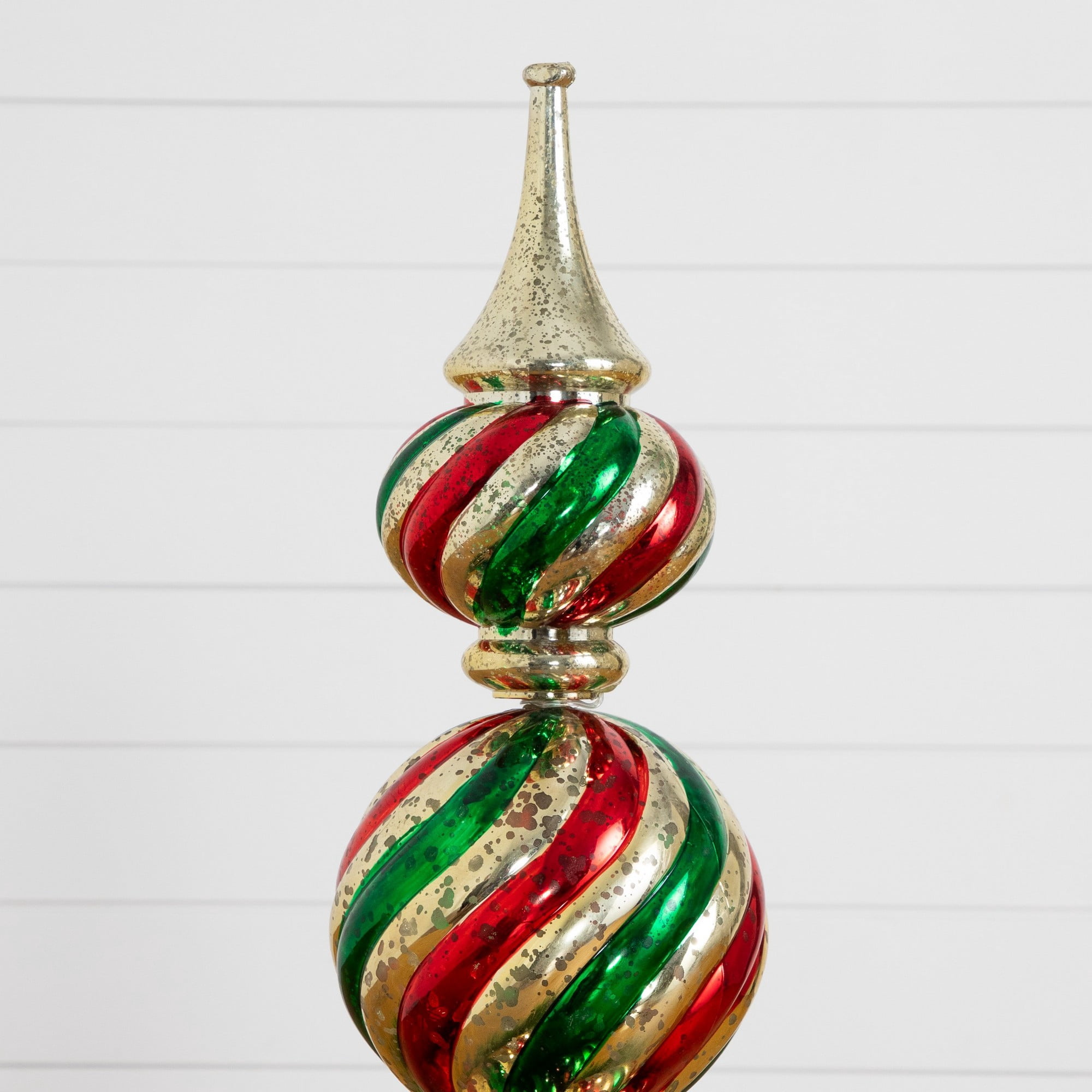 3ft. Pre-Lit Artificial Christmas Finial Ornament and Mixed Pine Topiary Tree with Berries & Pinecones and 70 LED Lights in Decorative Urn