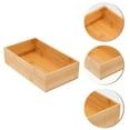 thumbnail image 3 of LEEYNEER Refining Bamboo and Wood Storage Box  Home Desktop Finishing (Khaki), 3 of 10