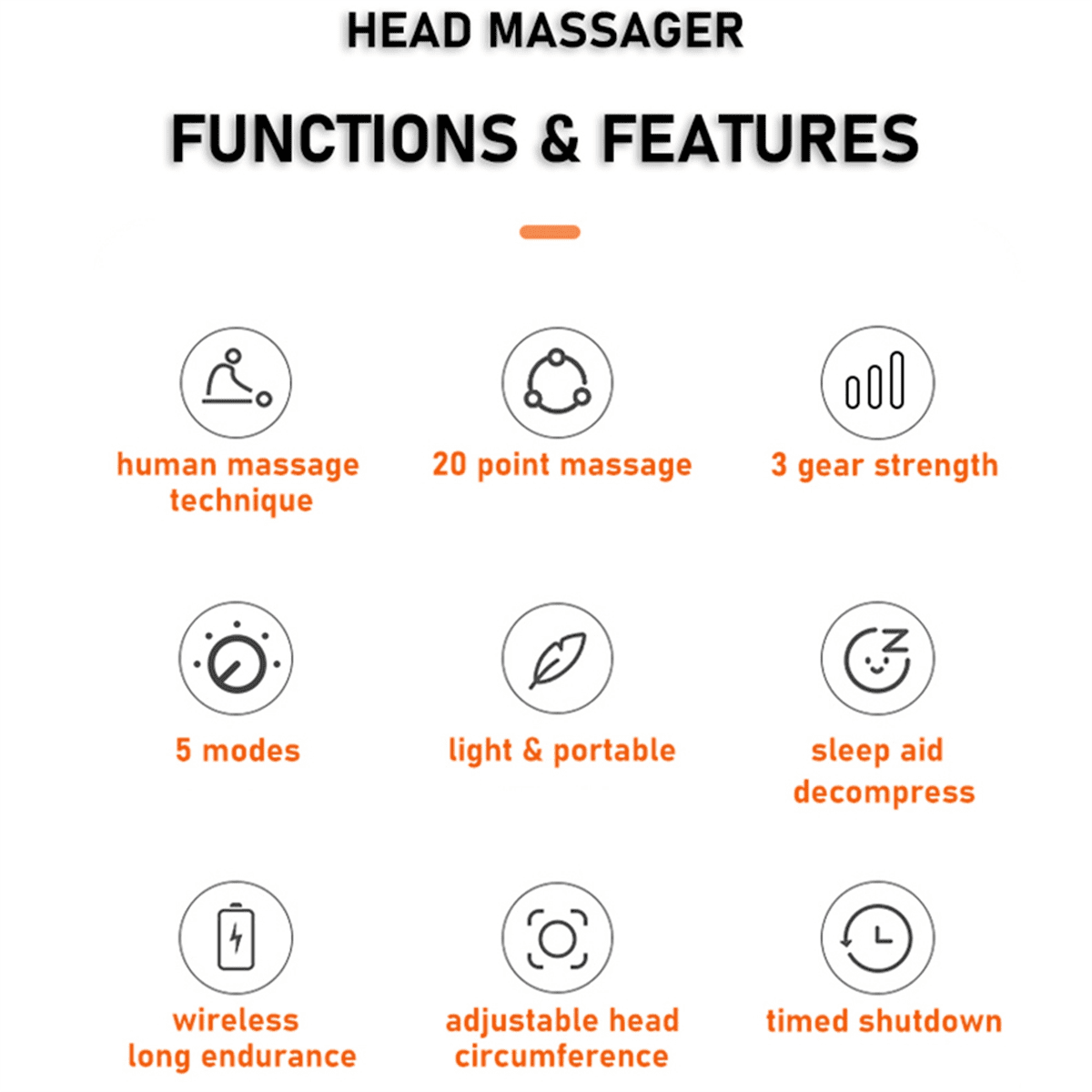 20Massage Heads Scalp Massager Red Light Therapy Vibrator Octopus Scratcher for Relaxation Stress(White)