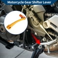 thumbnail image 2 of Folding Motorcycle Gear Shifter Lever for Bosuer 125 Aluminum Alloy Pedal Shift Lever Arm Gold Tone Lever Orange Head, 2 of 6