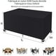 thumbnail image 5 of 18meng Art Garden Furniture Cover 160x100x70cm Table 420D Oxford Protection Lona Impermeable a prueba de viento Lluvia UV Tear Cover Rectangular Negro Ormromra XDHY-52-122, 5 of 7