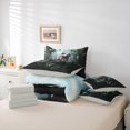 thumbnail image 6 of Homewish Woodland Dino 7-Piece King Bedding,Jungle Wildlife King Bed in a Bag,Green,Light Gray Reversible, 6 of 8