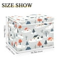 thumbnail image 5 of Yayeee Collapsible Cube Storage Bin with Lid Fabric Closet Decorative Basket with Handles, Cartoon Blue Houses, 5 of 7