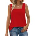 thumbnail image 2 of Plebaso Tank Tops for Women Summer Sleeveless Square Neck T Shirts Casual Beach Vacation Tunic Tanks, 2 of 7