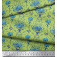 thumbnail image 3 of Soimoi polyester Crepe Fabric Pot & Artistic Flower Print Sewing Fabric Yard 42 Inch Wide, 3 of 3