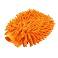 thumbnail image 1 of Car Auto Cleaning Tool 2 Sides Orange Microfiber Chenille Mitt Glove 21cm x 18cm, 1 of 1