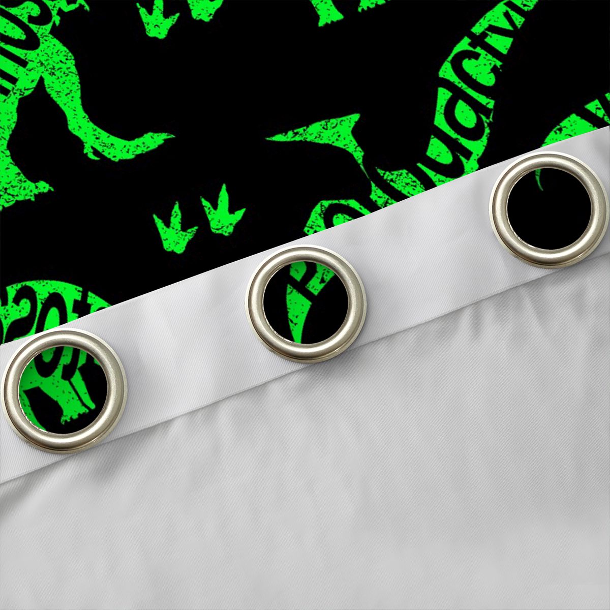 Homewish Wild Dinosaur Curtains Pack of 2 (42x84 Each),Safari Dino Curtains Blackout,Green Black Bedroom Curtains For Boys Kids,Super Cozy Room Decor