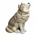 thumbnail image 1 of Sculpture de Loup Gris de Taille Moyenne&44; Hurlement, 1 of 1