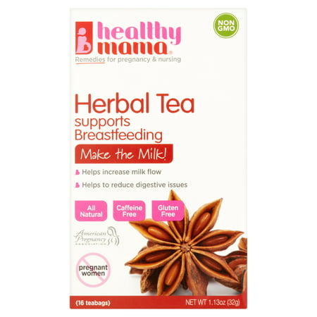 HEALTHY MAMA Make the Milk! 100% Organic Herbal Tea, 16 count, 1.13 oz