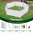 thumbnail image 4 of TRAMULL Hexagon Galvanized Raised Garden Beds Outdoor,70x60x18in Metal Planter Box for Planting Vegetables Flowers Herb( Antique White), 4 of 5
