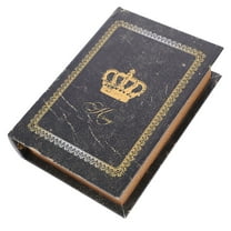 Antique Vintage Style Faux Book Wooden Storage Box for Home Decor and Organization, Decorative Storage Solution