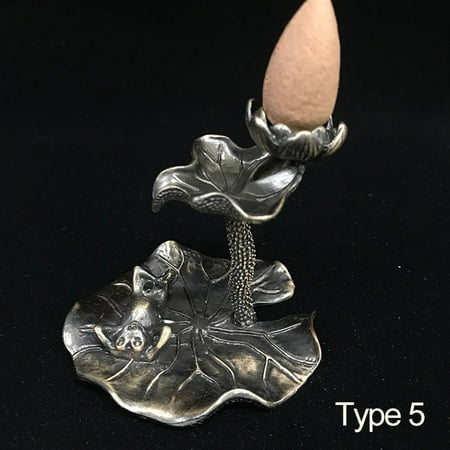 Gift Desktop Ornaments Home Decor Incense Holder Lotus Leaf Magpie On Plum Reflux Smoke Censer Backflow Incense Burner TYPE 5