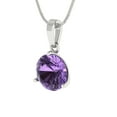 thumbnail image 2 of Clara Pucci 18K White Solid Hypoallergenic Gold 2Ct Alexandrite Round Brilliant Cut Solitaire Designer Necklace Pendant For June, 2 of 7