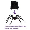 thumbnail image 4 of Araña aterradora peluda suave negra simulación espeluznante juguete de araña negra decoración de Halloween, 4 of 9