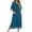 Dark Blue, variant on SCSAlgin Women's Long House Coat Full Zipper Robes Housecoat with Pockets Bath Robes Lightweight Nightdress