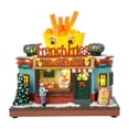 thumbnail image 1 of Estatua decorativa de casa con dibujos de patatas fritas, miniatura , casa de nieve navideña, figura para dormitorio, decoración del hogar, 1 of 9