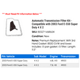 thumbnail image 2 of Automatic Transmission Filter Kit - Compatible with 2003 Ford E-550 Super Duty 4 X 2, 2 of 2