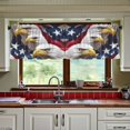 thumbnail image 3 of Yayeee Kitchen Curtains Tier Set of 2 Light Filtering 57"x36" Over Sink Window Panels, American Eagle Pattern, 3 of 7
