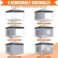 thumbnail image 4 of SANOPY 10' x 10' Pop Up Canopy Tent, 1-Push Center Lock, Air Vent, 6 Removable Sidewalls, Easy Up Instant Shelter for Outdoor Events, Parties, Weddings，White, 4 of 8