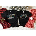 thumbnail image 4 of Christmas Crew Graphic Print T-Shirt | Holiday Lights Design | Family Matching Christmas Tee, 4 of 6