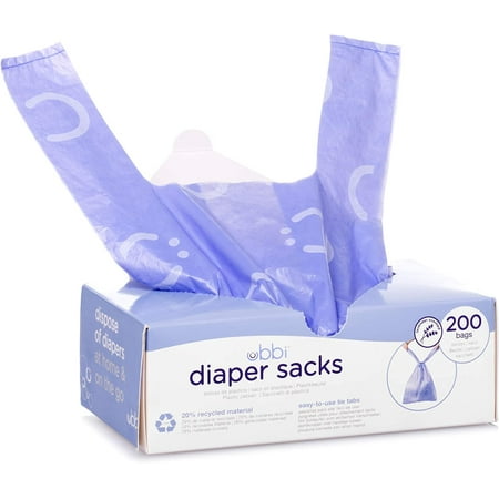 UPC: 0698904100904 | Ubbi Disposable Diaper Sacks Lavender Scented Easy-To-Tie Tabs Diaper Disposal or Pet Waste Bags 200 Count 200 Count Diaper Sacks