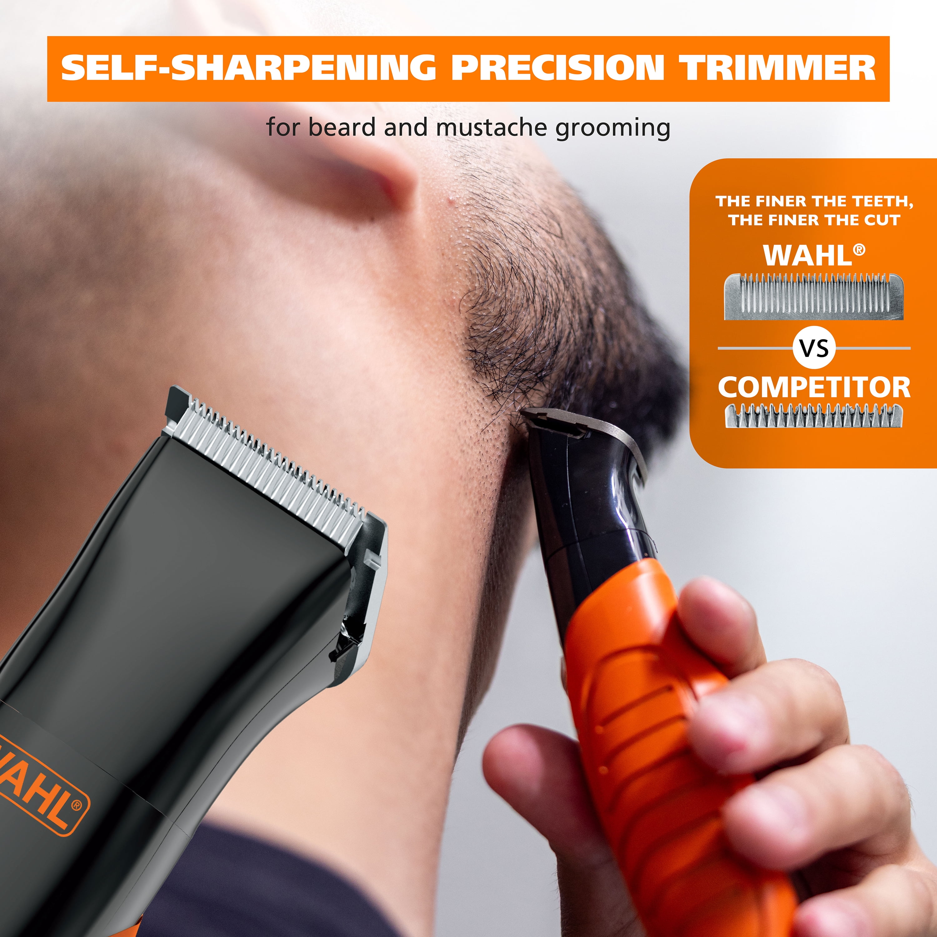 Wahl TrimNinja All-In-One Hybrid Electric Razor, Nose Hair Trimmer, & Beard Trimmer for Men – Everlast Double-Sided Electric Shaver Blade for Facial Hair Grooming – Model 3028244