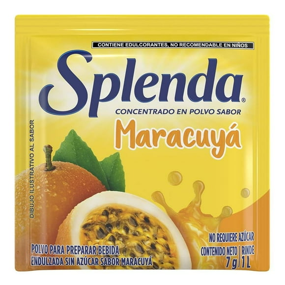 SPLENDA BEBIDA EN POLVO SABOR MARACUYA 7GR