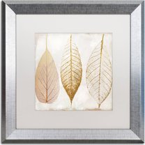 Trademark Fine Art "Fallen Gold II" Canvas Art by Color Bakery, White Matte, Silver Frame