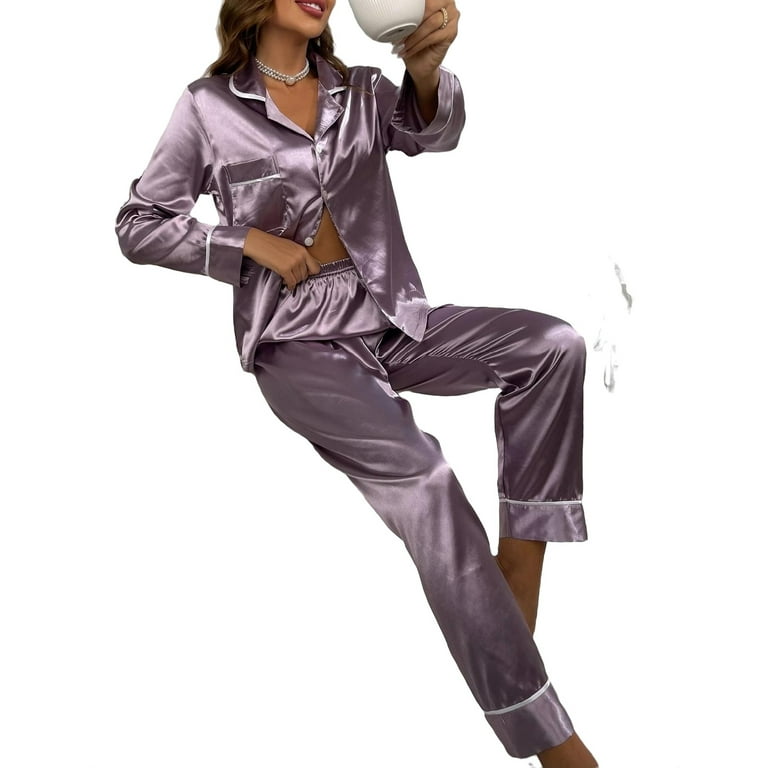 Womens purple pajama online set