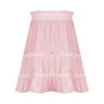 thumbnail image 6 of Today kttectoa Cute Leisure Ruffle Lace-up Beach Skirts Womens Savings Skirts Solid Skirt Elastic Mid Waist Mini Skirt for Ladies Stylish Vacation, 6 of 7