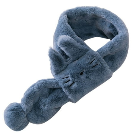 

Relanfenk Baby Scarf Children Kids Boys And Girls Velvet Cartoon Cat Keep Warm Wraps Scarves
