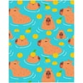 thumbnail image 6 of Cute Capybara Animal Blanket, Soft Blankets Flannel Bed Throw Cozy Lightweight Plush Gifts for Kids Boys Girls Women Men Sofa Couch Bedroom Living Rooms Warm All Season, Home Decor, Small 50"x40", 6 of 6