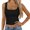 R15-Black, variant on Womens Tank Tops Summer Cropped Basic Seamless Ribbed Sleeveless Square Neck Tank Top Fashion Casual Solid Color Yoga Gym Shirts Fashion Clothing
