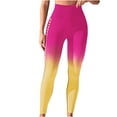 thumbnail image 3 of Maoxin Leggings Women Fashion Hollow Tie Dyed High Waist And Hip Lifting Sports Yoga Fitness Slim Pants Workout Leggings for Women Yellow L, 3 of 3