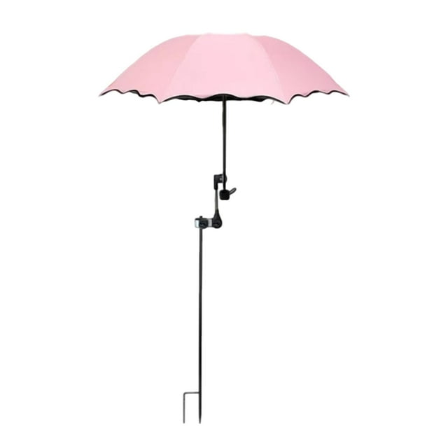 Almencla Plant Sun Umbrella Multiuse Beach Chair Sun Parasol Block Sunlight for Patio Pink