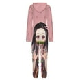thumbnail image 5 of Demon Slayer Nezuko Unisex Onesie Pajamas Zipper Jumpsuit Hooded One Piece Sleepwear for Family Mens Womens, 5 of 8