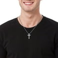 thumbnail image 3 of 2/3 Pcs Cross Necklace for Men, Silver Black Gold Cross Chain Necklace, Stainless Steel Cross Pendant Jewelry Gifts for Men 16-30 Inches, 3 of 6